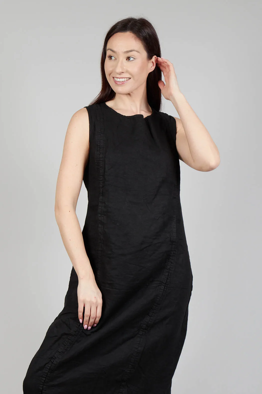 Pinned Dress in Black