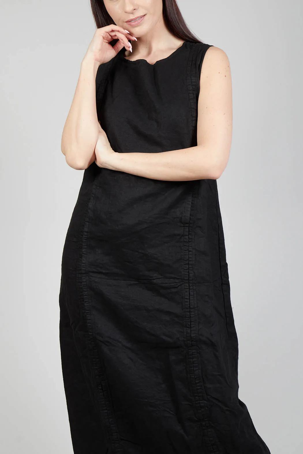 Pinned Dress in Black