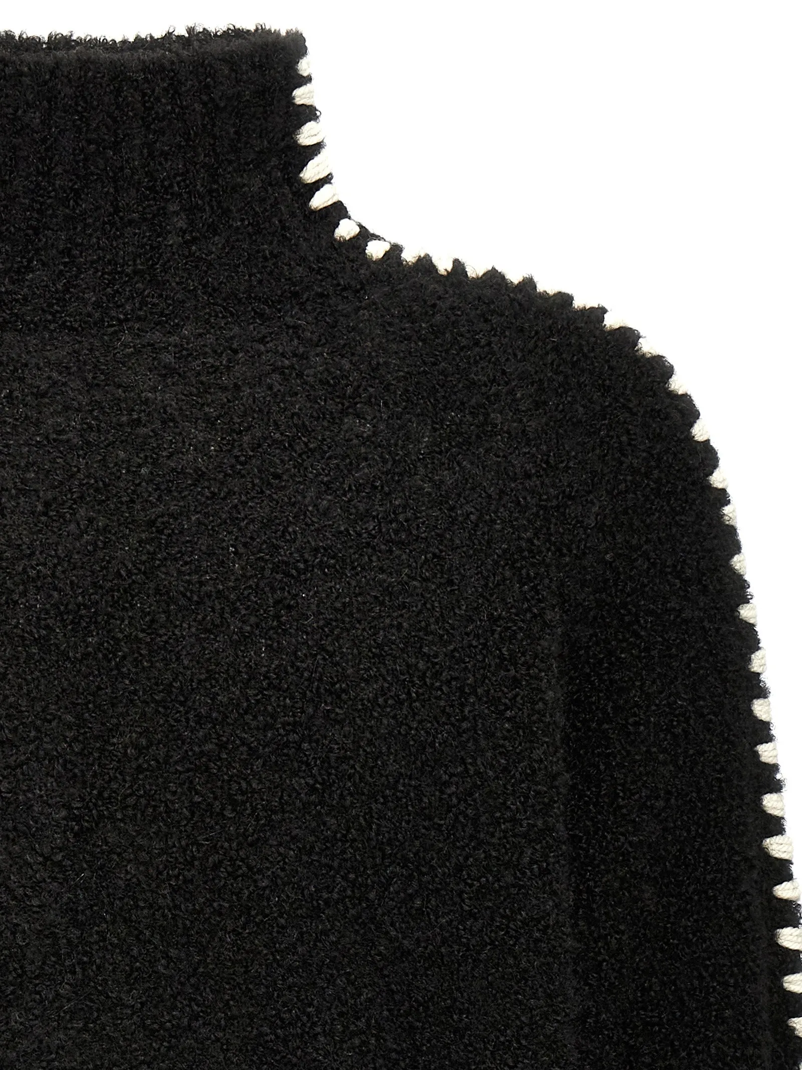 Plain Stitching Sweater Sweater, Cardigans White/Black