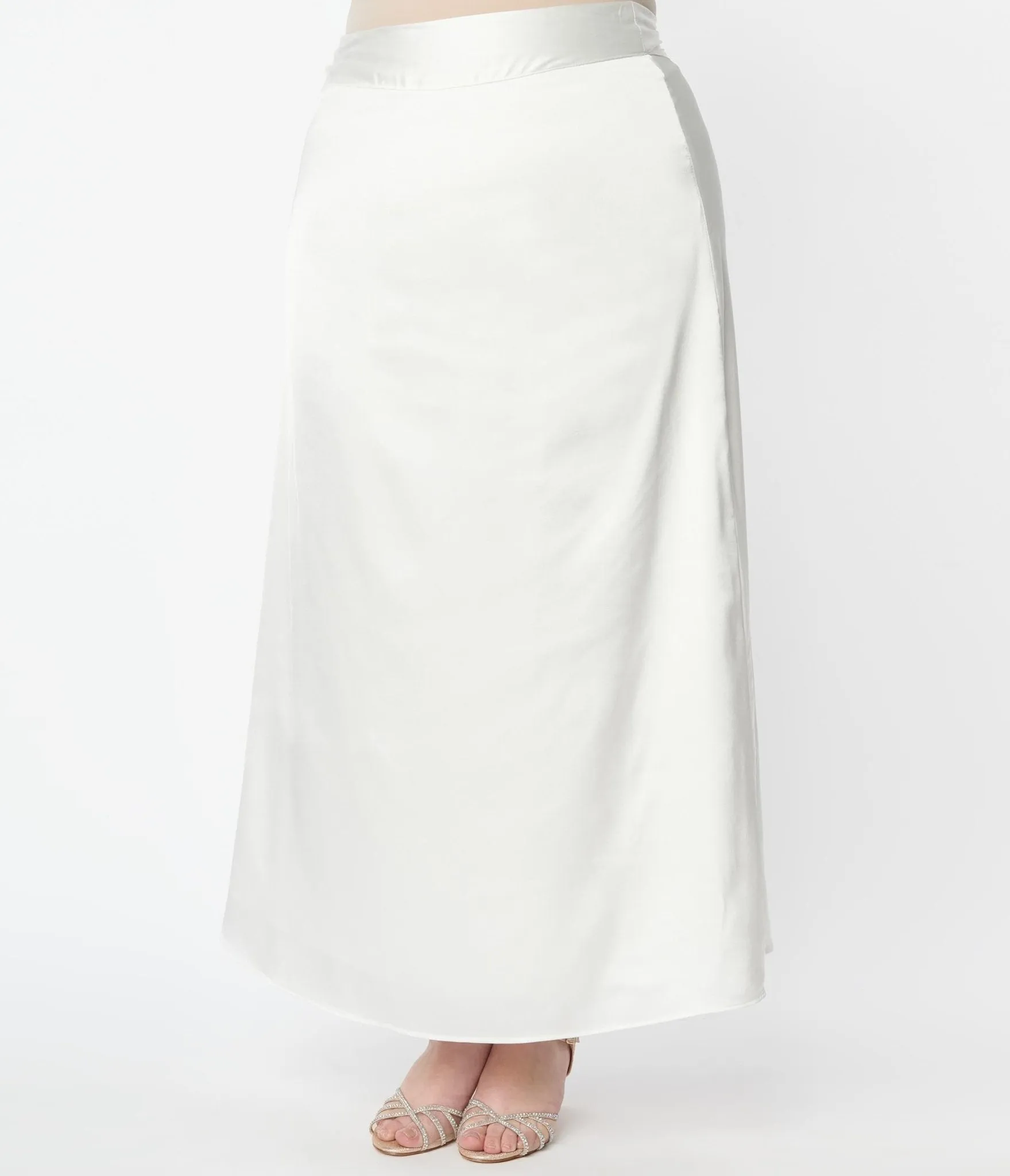 Plus Size Ivory Long Sleeve Blouse & Midi Skirt Bridal Set