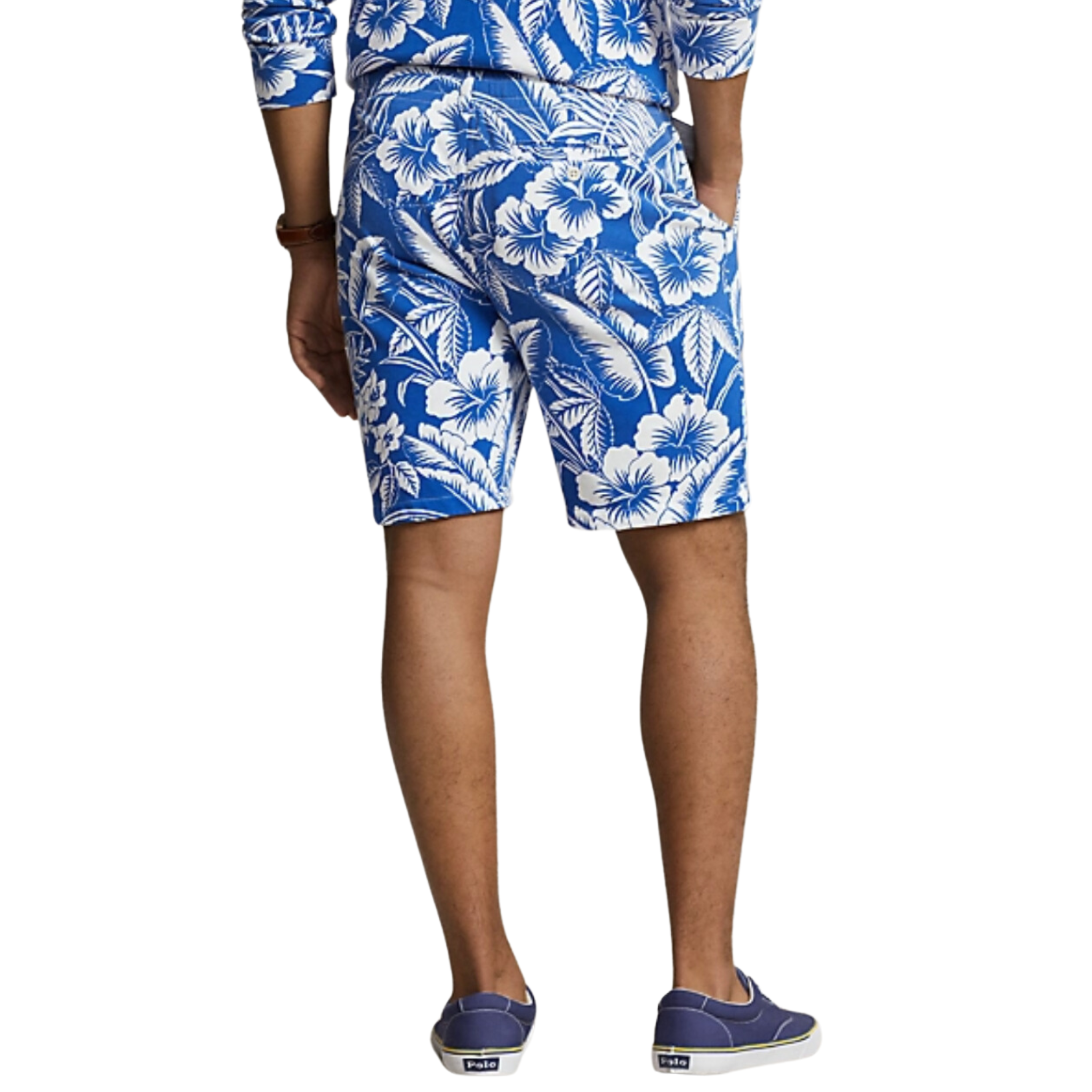 Polo Ralph Lauren 8.5 Inch Tropical Floral Spa Terry Short (Monotone Tropical)