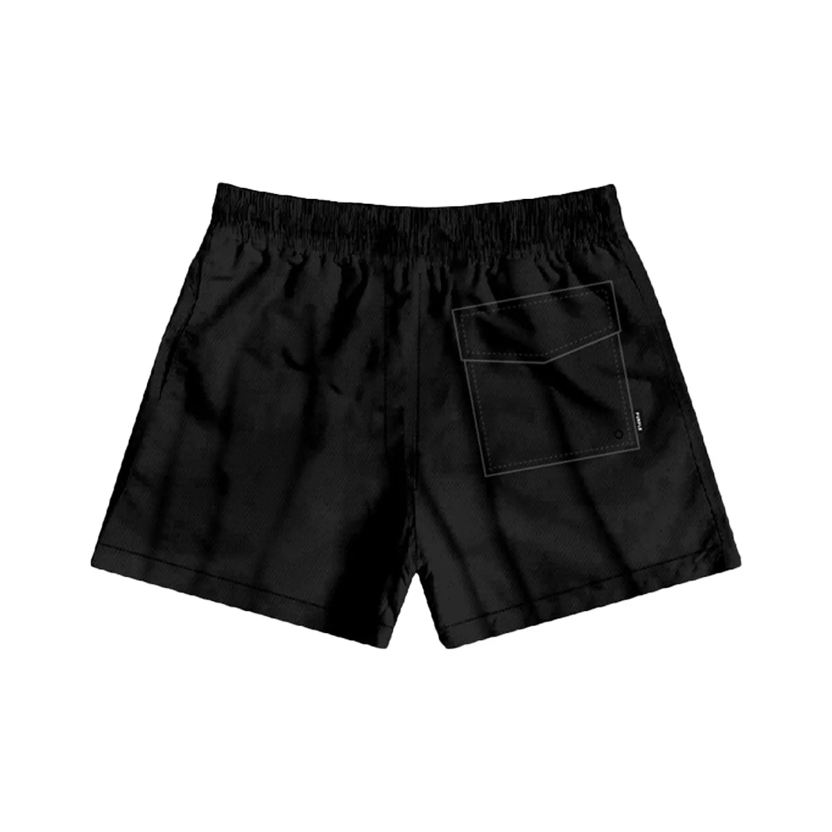 Purple Brand Mens All Round Shorts P504-ARBB223 Black Beauty