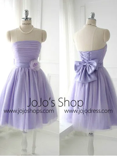 Purple Vintage Short Prom Formal Dress Bridesmaid Dress BM103