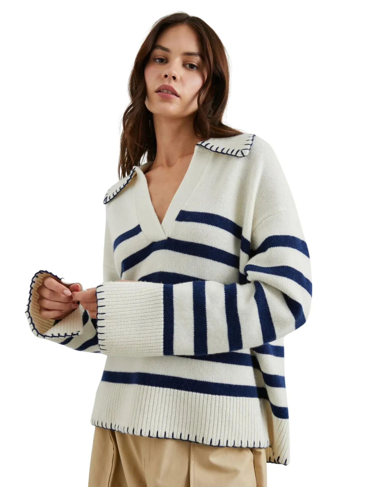 Rails Athena Navy Stripe Sweater