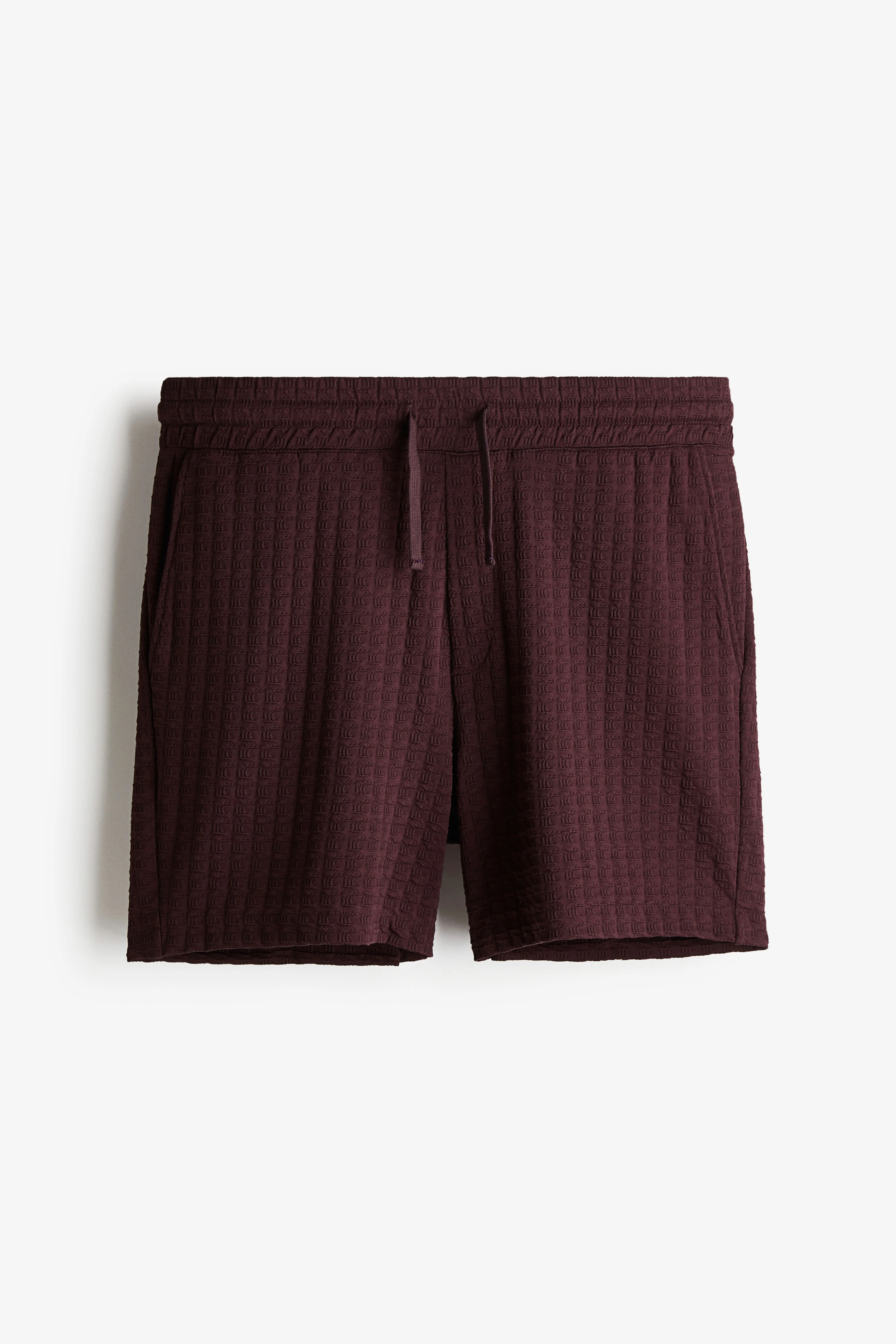 Regular Fit Textured sweatshorts - Regular waist - Short - Plum purple - Men | H&M GB