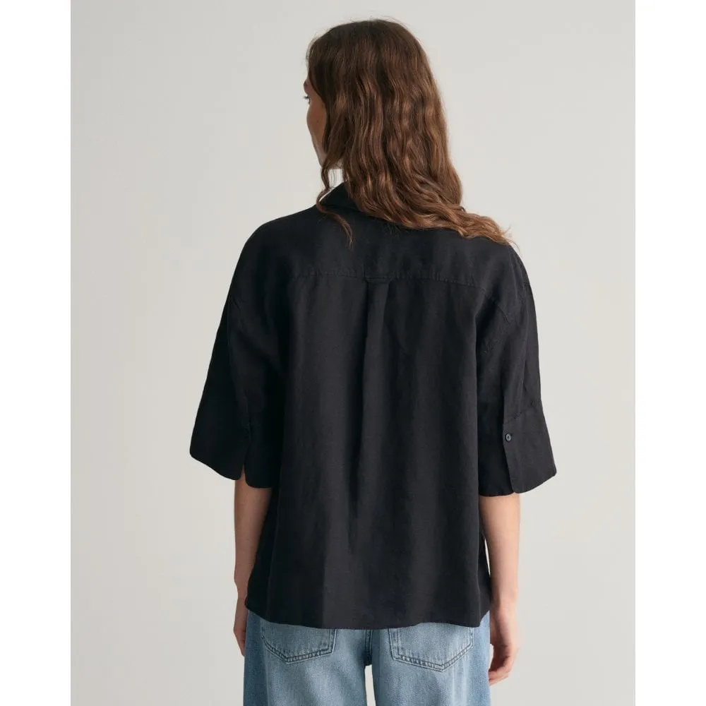 Relaxed Fit Linen Short Sleeve Shirt