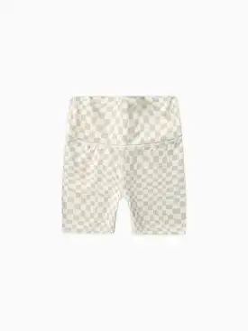 Rylee & Cru - Biker Short Dove Check