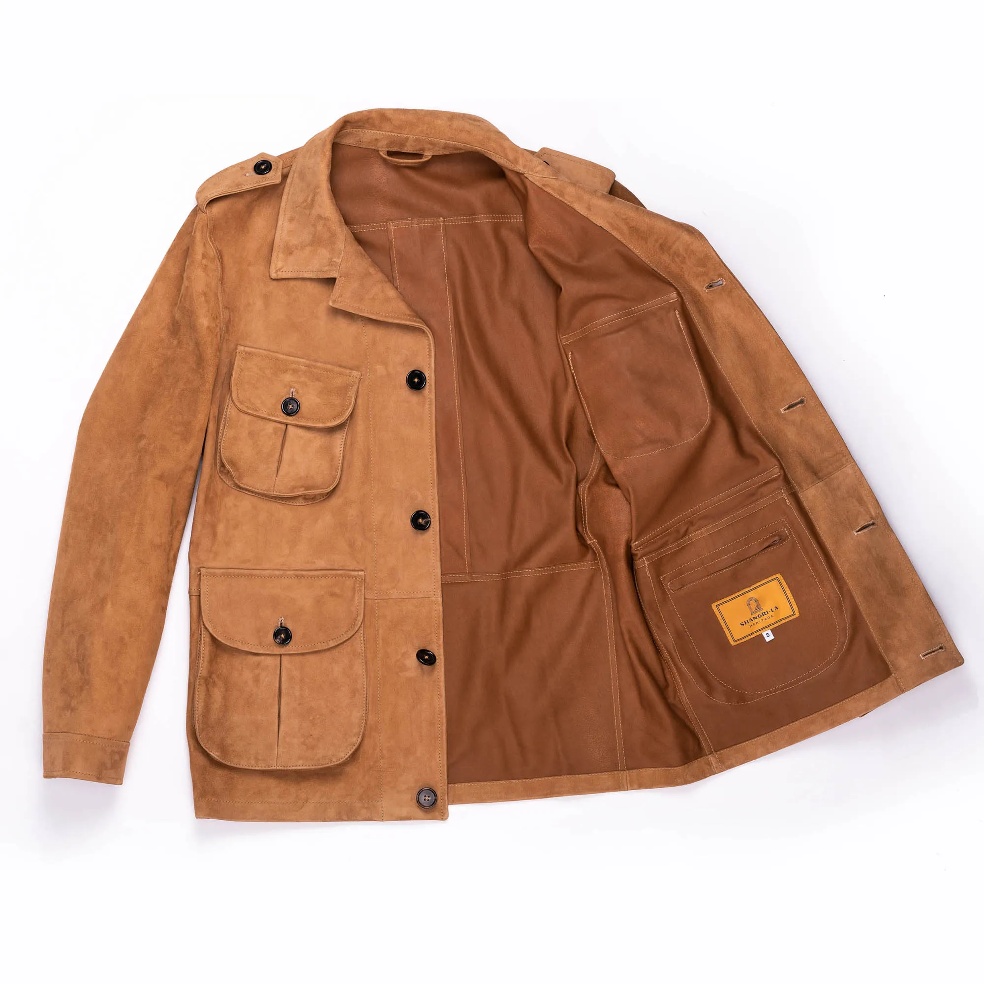 Safari Camel Suede Jacket - Shangri-la Heritage