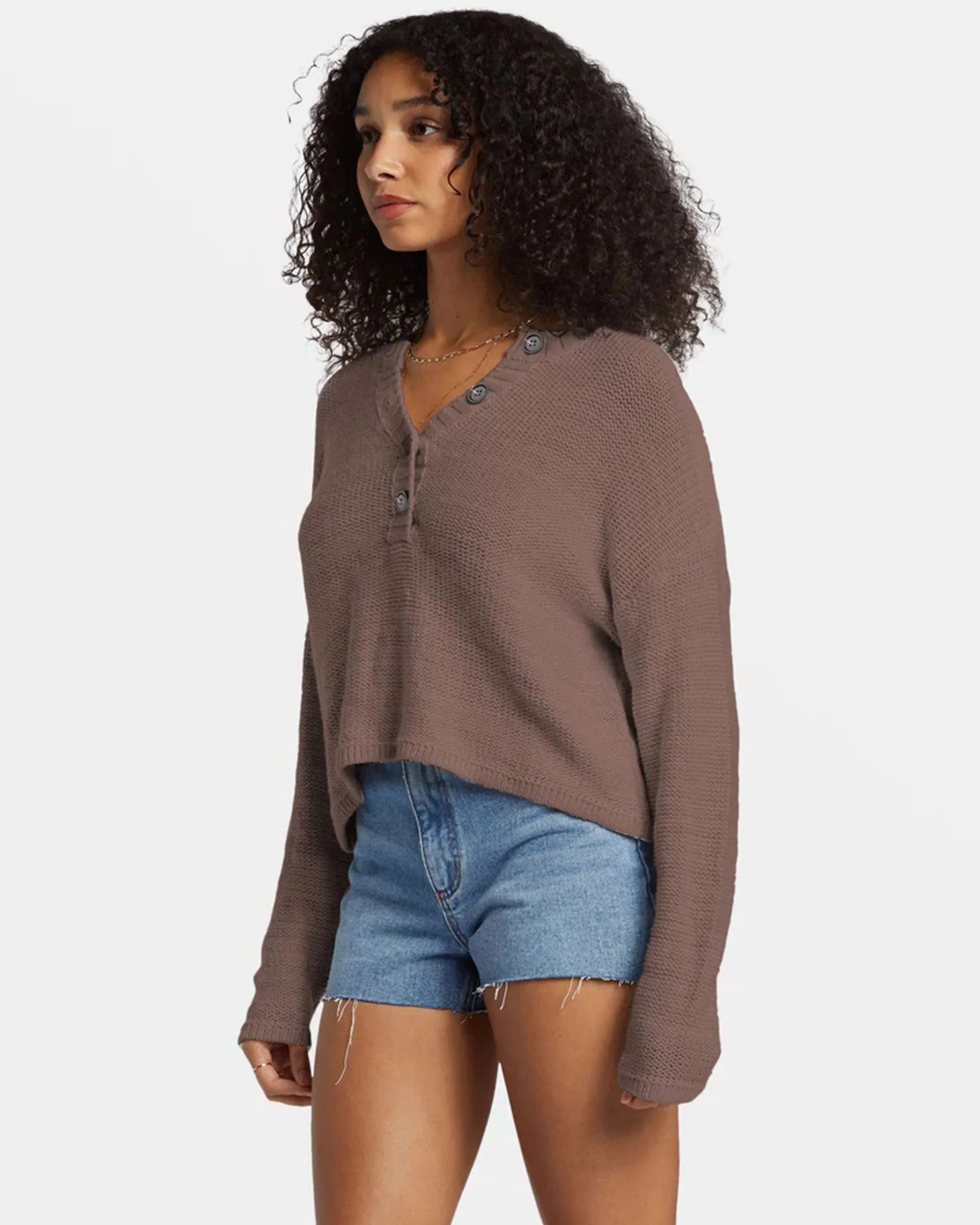 Shallow Waters Henley Sweater