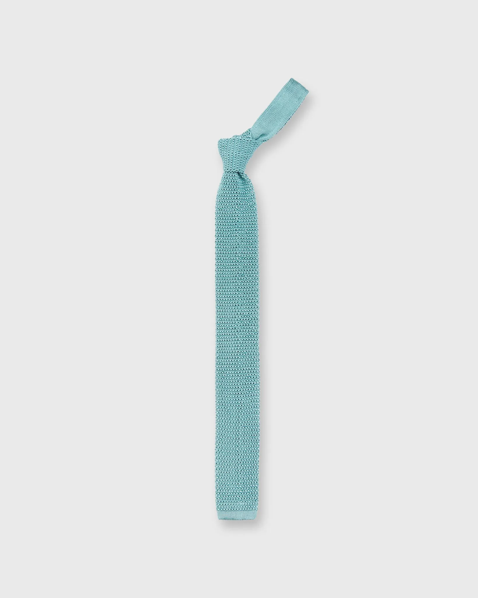 Silk Knit Tie in Sea Green