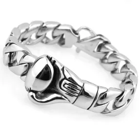 Stainless Steel Boxing Glove Curb Chain Bracelet