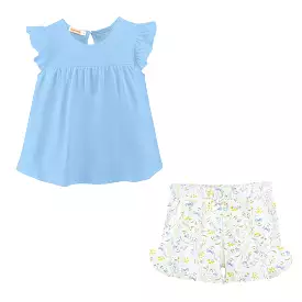 Tee & Short Set - Delicate Wildflowers