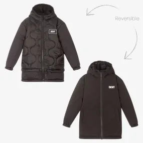 Teen Black Reversible Coat