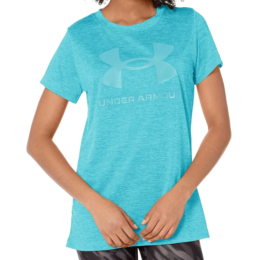 UA Women's Tech Twist Big Logo Short Sleeve T-Shirt - 1377201