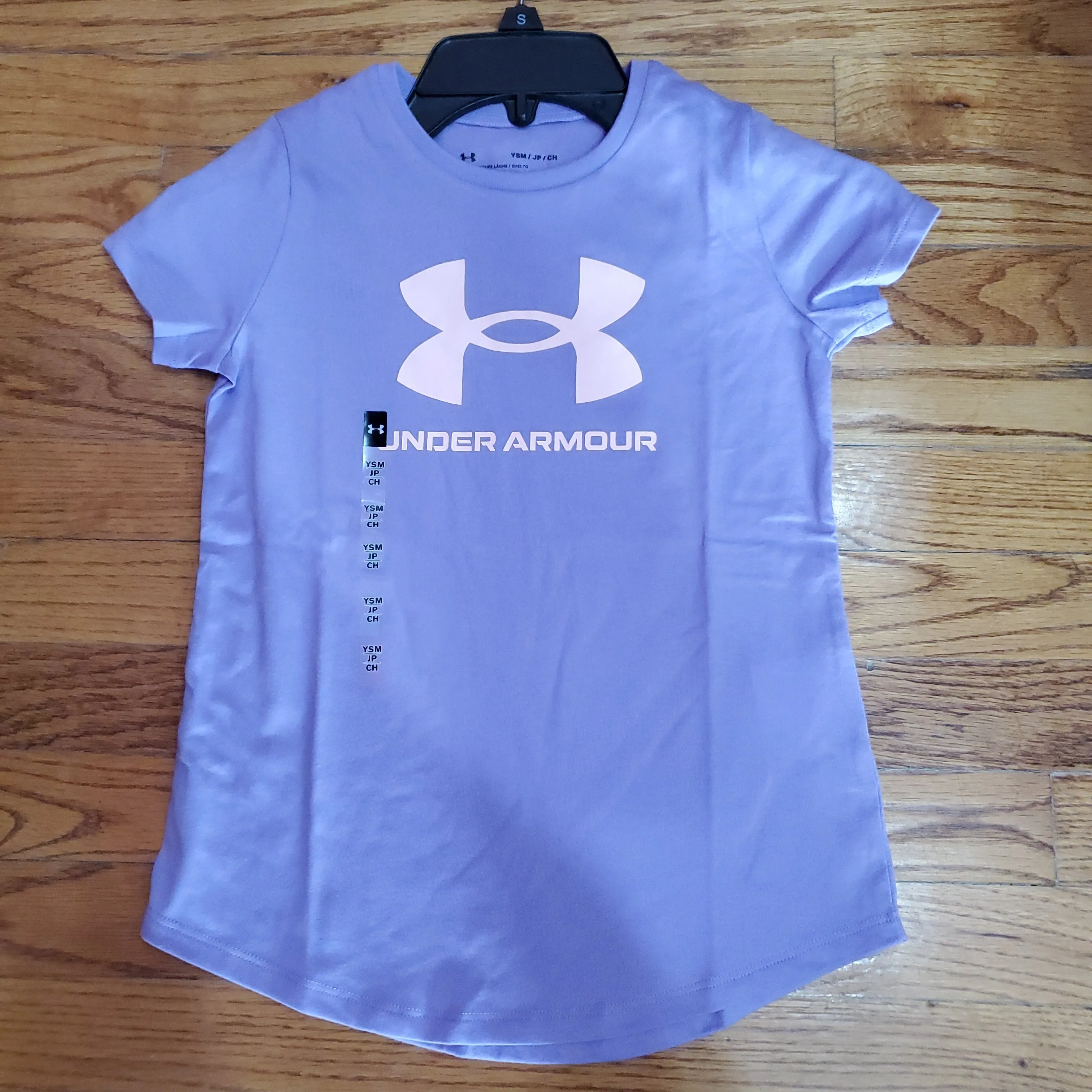 UA Youth Live Sportstyle Graphic Short Sleeve-light purple