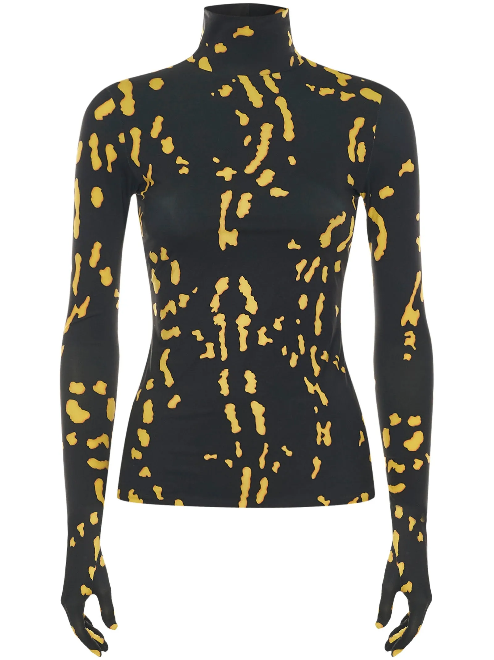 Vetements Animal Printed Glove-Sleeved Top