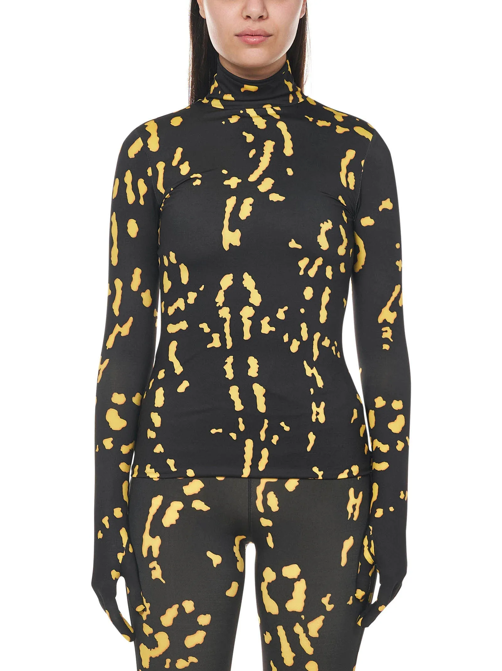 Vetements Animal Printed Glove-Sleeved Top