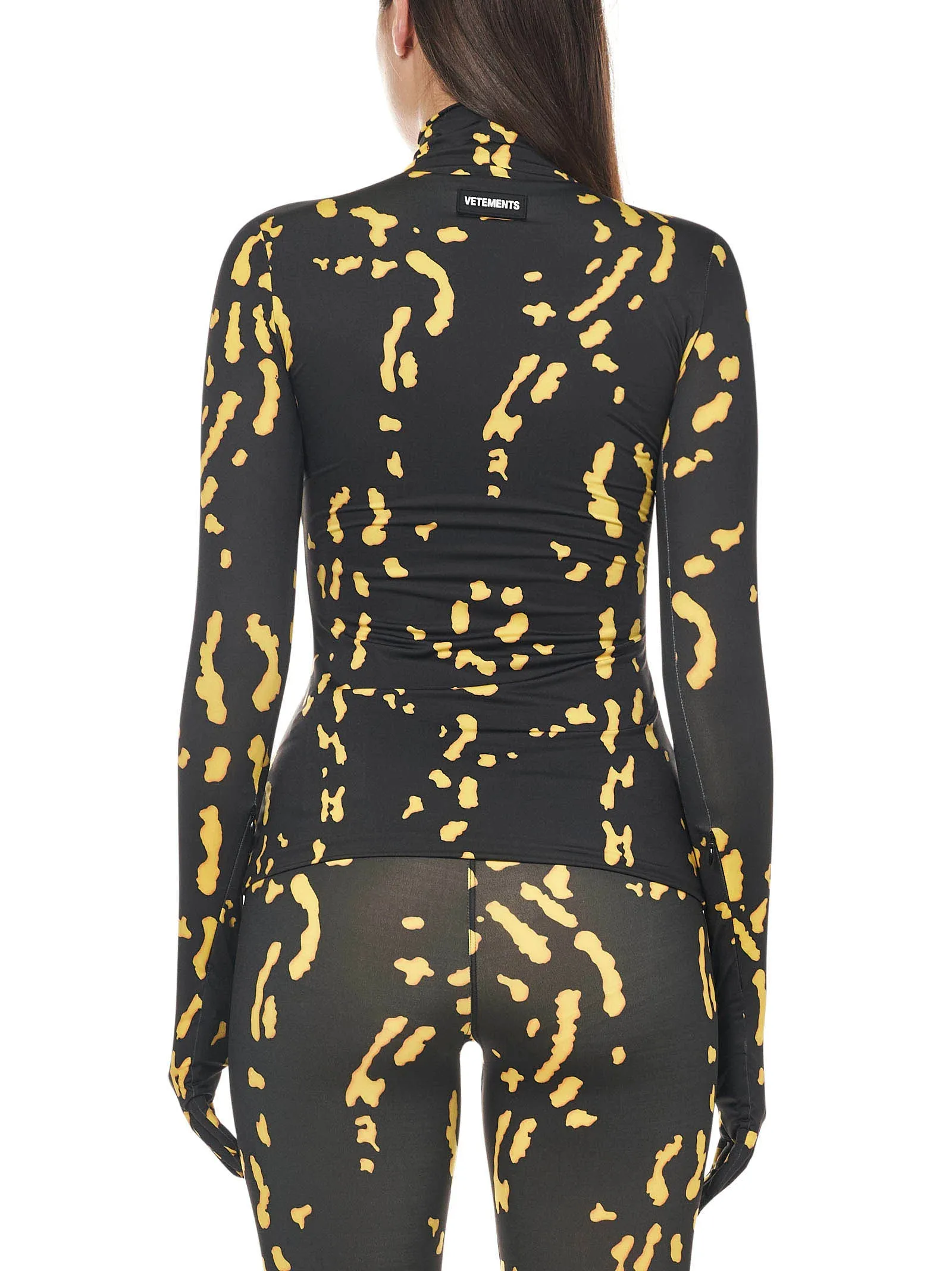 Vetements Animal Printed Glove-Sleeved Top