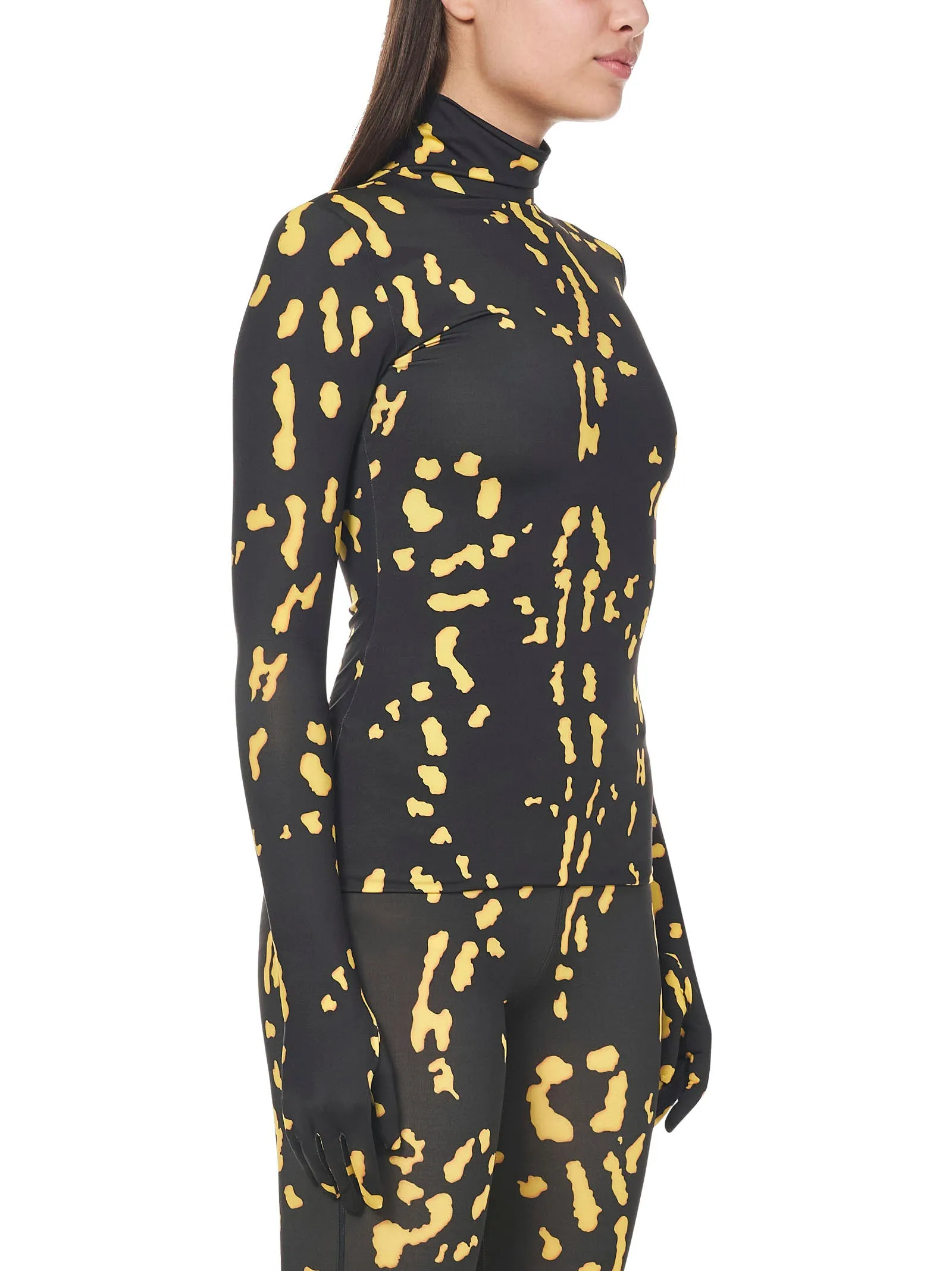 Vetements Animal Printed Glove-Sleeved Top