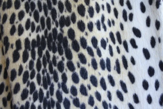 Vintage 60's Faux Leopard Fur Coat