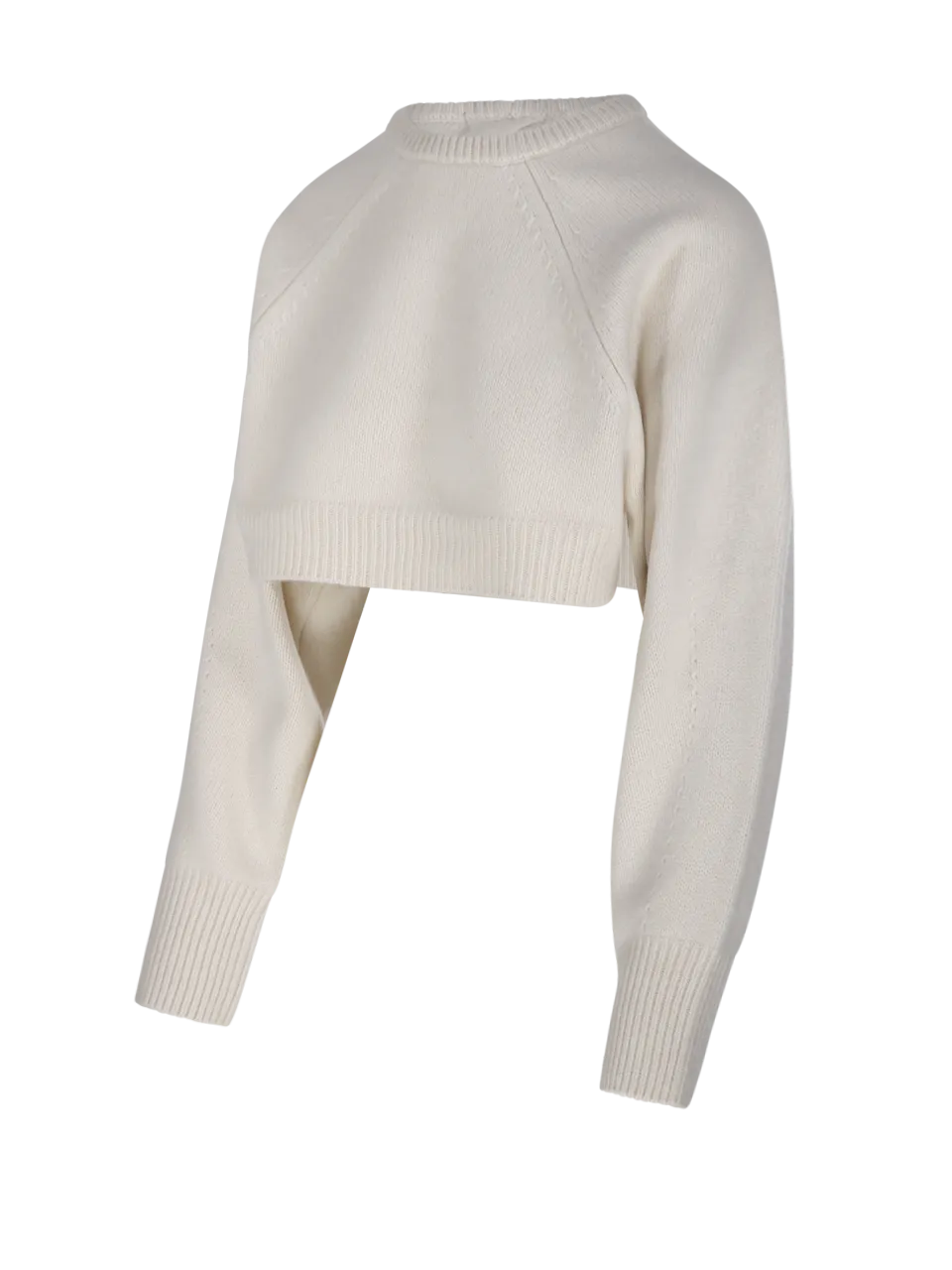 WOMAN SANDBEIGE WHITE WOOL CATHERINE SWEATER