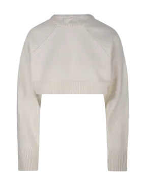 WOMAN SANDBEIGE WHITE WOOL CATHERINE SWEATER