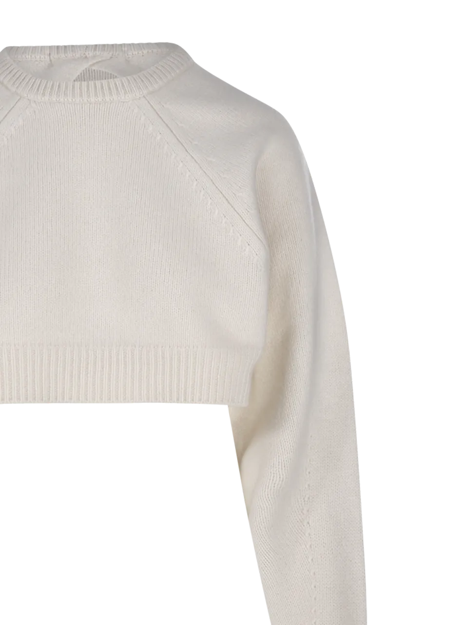 WOMAN SANDBEIGE WHITE WOOL CATHERINE SWEATER