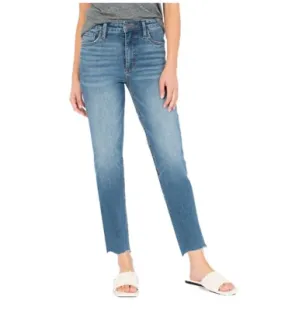 Women's KUT from the Kloth Rachel High Rise Fab Ab Raw Hem Relaxed Fit Mom Jeans