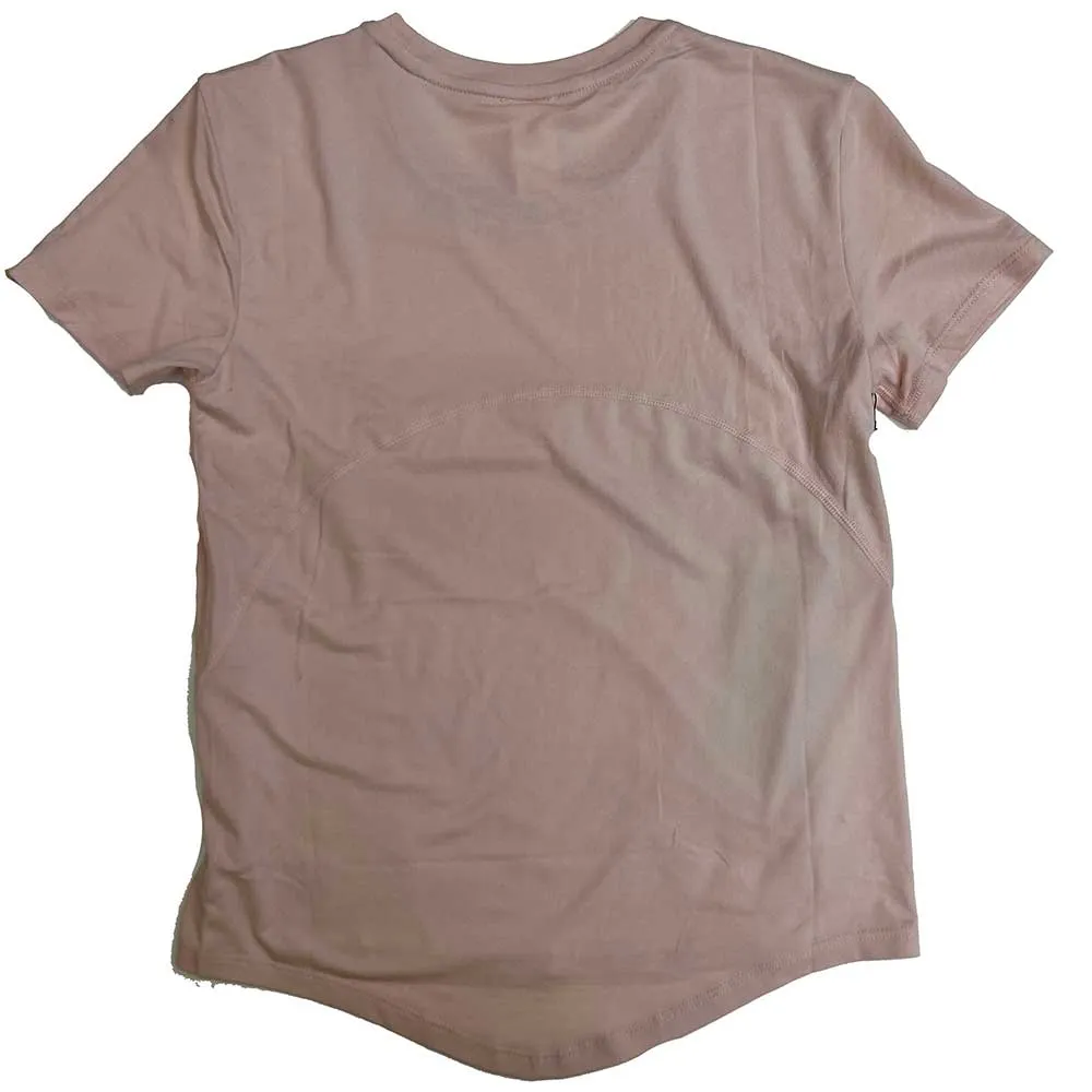 Women's Performance Tech Short Sleeve - Heather Pink/Light Gray Woven Gazelle Patch