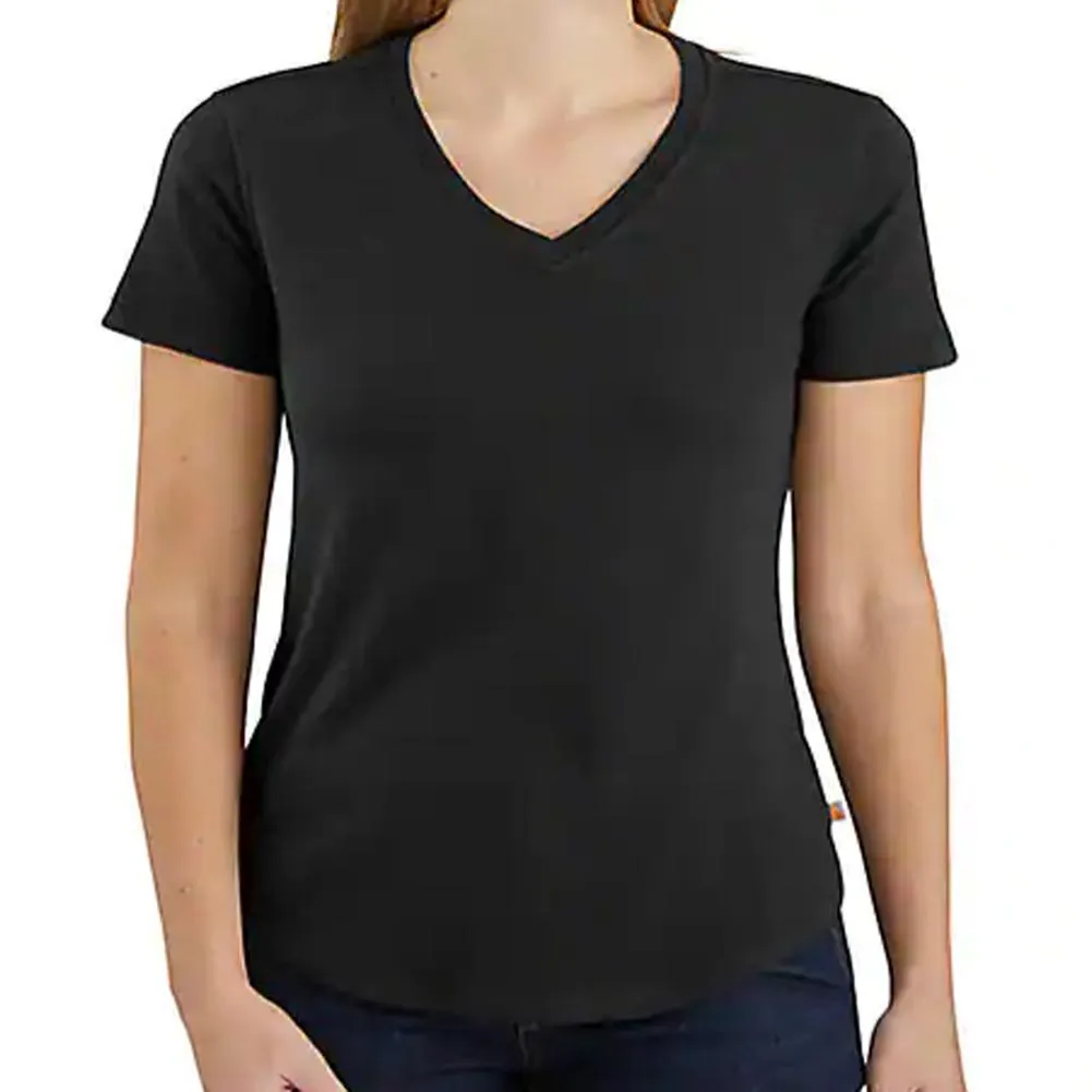 Women's Relaxed Fit Midweight Short Sleeve V Neck T-Shirt - 104406