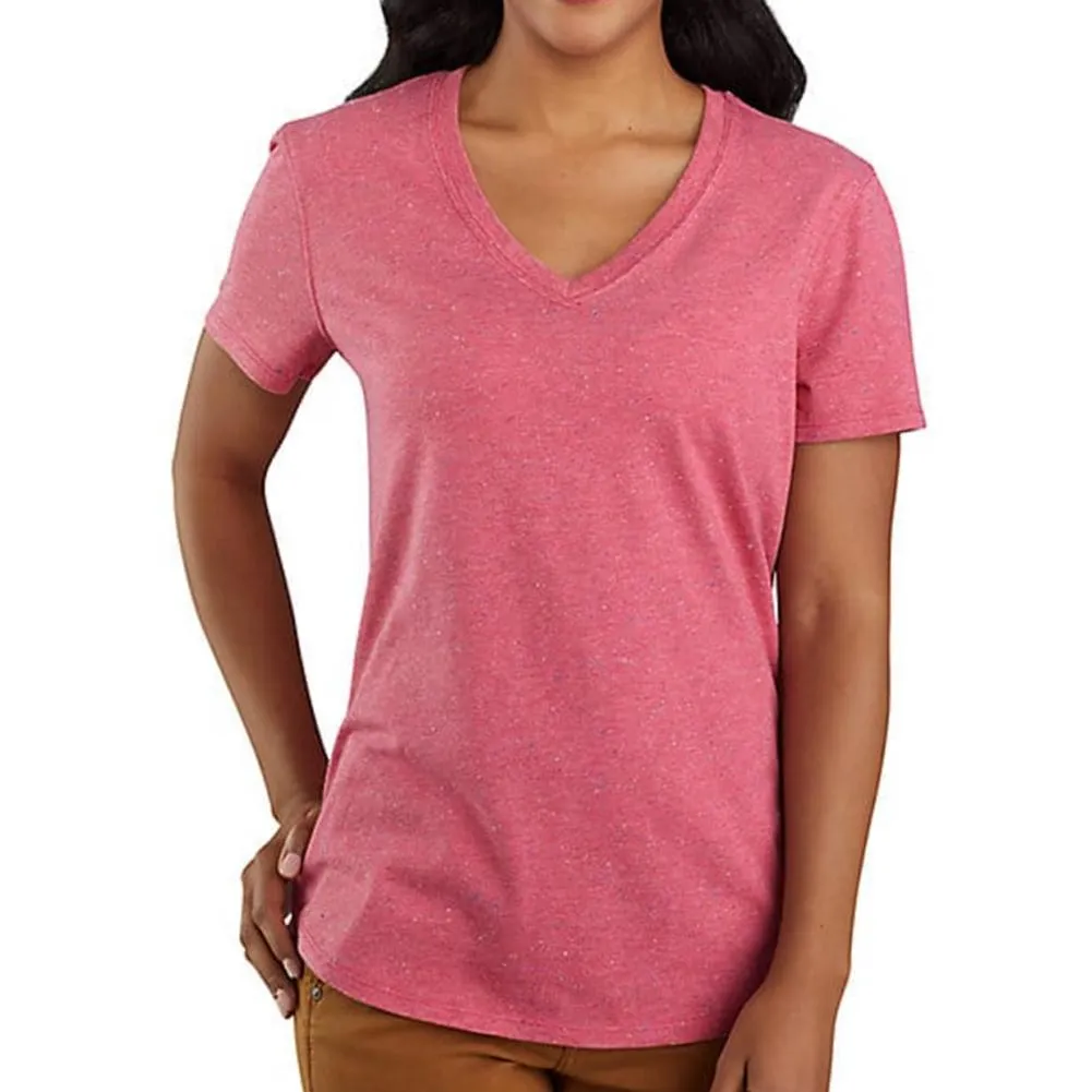 Women's Relaxed Fit Midweight Short Sleeve V Neck T-Shirt - 104406